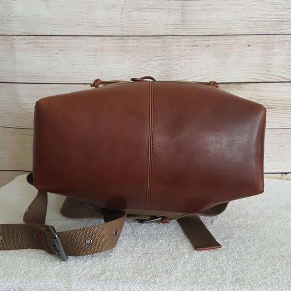 🔥HP x 4🔥Lucky Brand Leather/Canvas Backpack - Picture 5 of 8